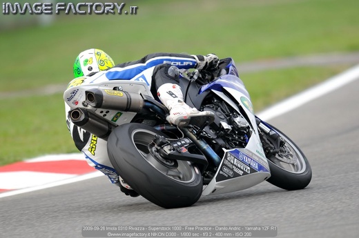 2009-09-26 Imola 0310 Rivazza - Superstock 1000 - Free Practice - Danilo Andric - Yamaha YZF R1